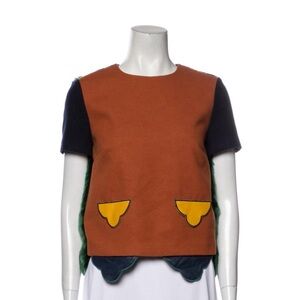 Beautiful Parden’s Colorful Sleeveless Top with Yellow Accents
